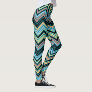 Zickzack Farbmuster Leggings