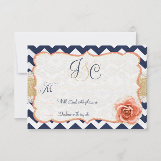 Zickzack Garden UAWG Insert Cards RSVP Karte (Vorderseite)