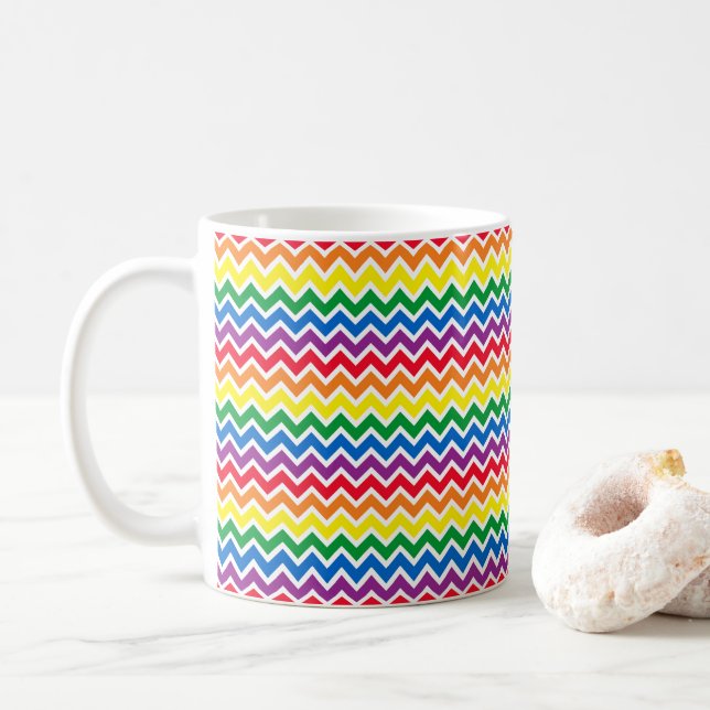 Zickzack Gay Pride Kaffeetasse (Mit Donut)
