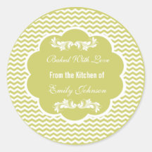 Zickzack gebacken mit Liebe Aufkleber Geschenketik