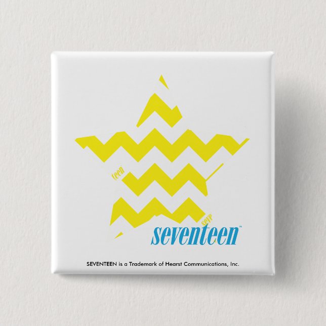 Zickzack-Gelb 3 Button (Vorderseite)