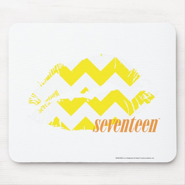 Zickzack-Gelb Mousepad (Vorne)