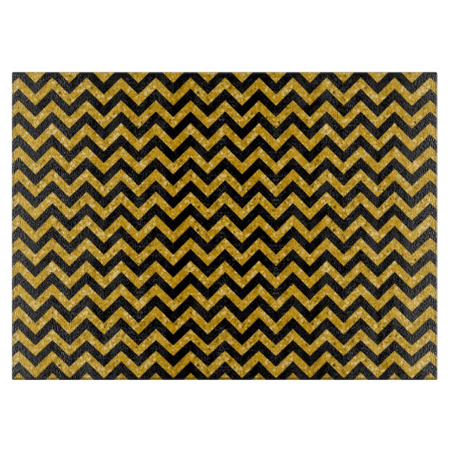 Zickzack Glitzer Look Cutting Board Schneidebrett (Vorderseite)