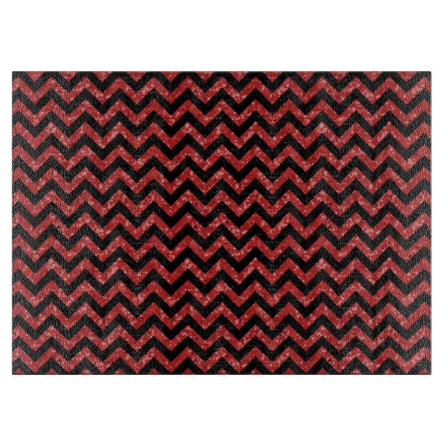 Zickzack Glitzer Look Cutting Board Schneidebrett (Vorderseite)