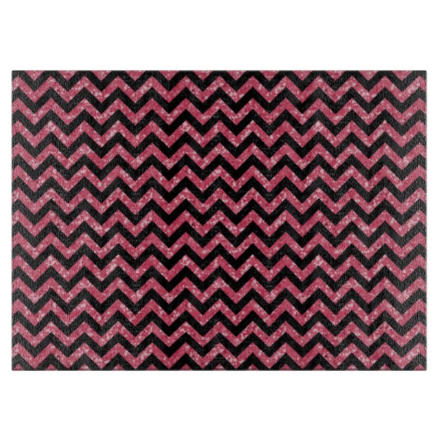 Zickzack Glitzer Look Cutting Board Schneidebrett (Vorderseite)