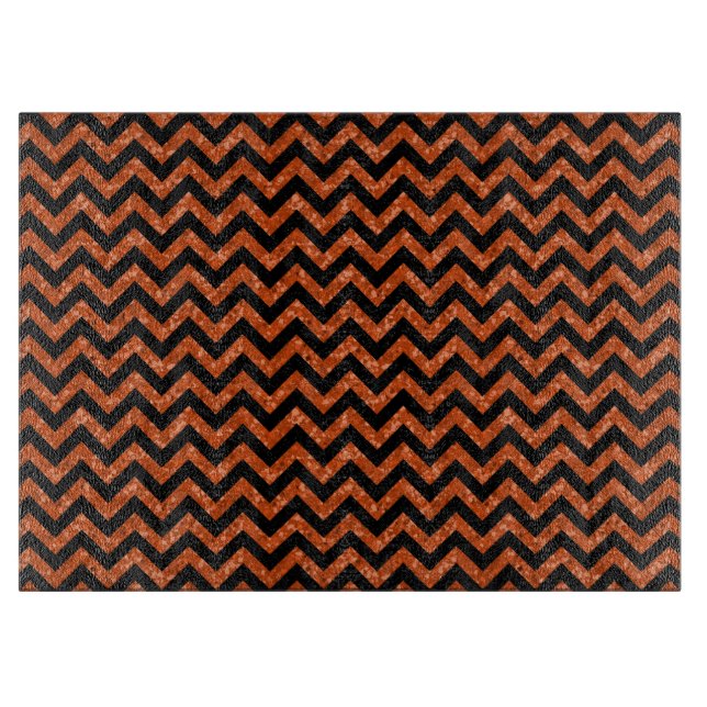 Zickzack Glitzer Look Cutting Board Schneidebrett (Vorderseite)