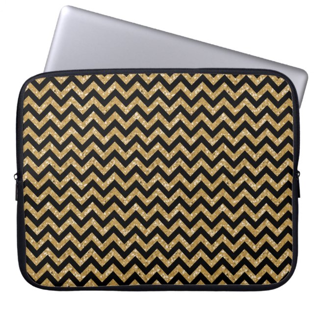 Zickzack Glitzer Look Electronics Sleeve (Vorderseite)