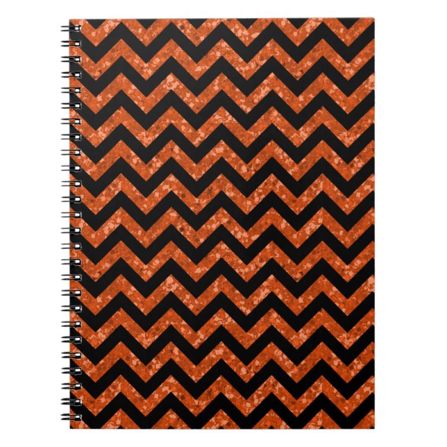 Zickzack Glitzer Look Notebook Notizblock (Vorderseite)