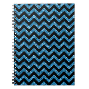 Zickzack Glitzer Look Notebook Notizblock