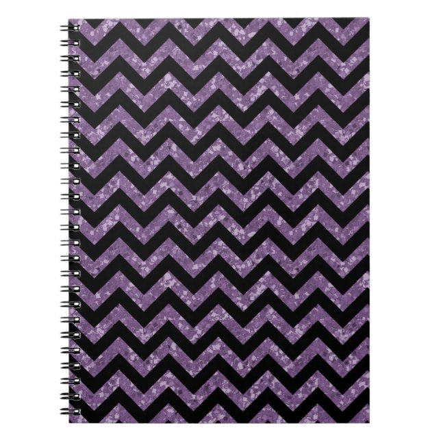 Zickzack Glitzer Look Notebook Notizblock (Vorderseite)