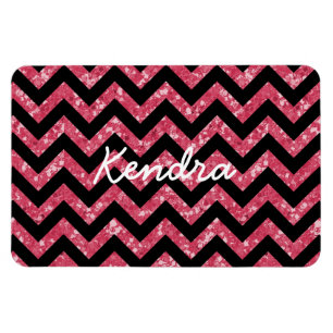 Zickzack Glitzer Look Premium Magnet