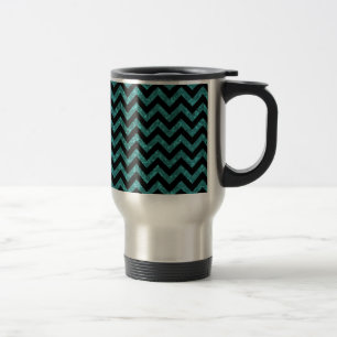 Zickzack Glitzer Look Travel Mug Reisebecher