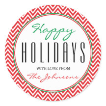 Zickzack "Happy Holidays" Weihnachten