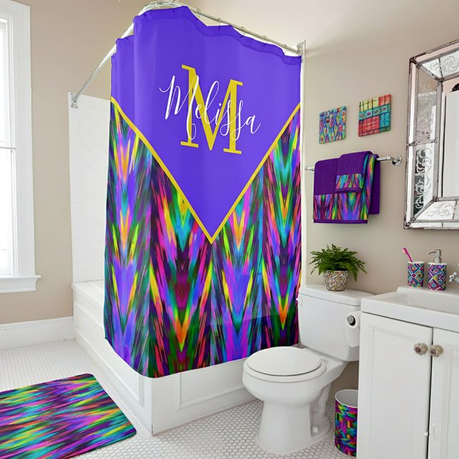 Zickzack, heller Stamm Duschvorhang (Von Creator hochgeladen)