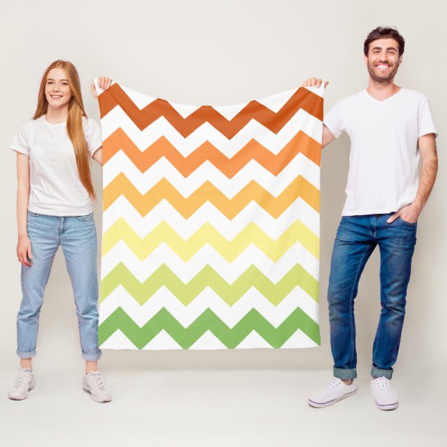 Zickzack Herbstfall Fleecedecke (Beispiel)