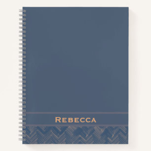 Zickzack Herringbone-Muster Retro Notizbuch