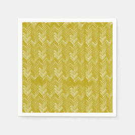 Zickzack Herringbone-Muster Vintag Gold Serviette