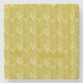 Zickzack Herringbone-Muster Vintag Gold Steinuntersetzer