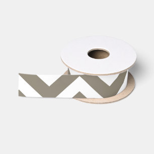 Zickzack Hochzeit mit grauem und weißem Kick, Gebu Satinband