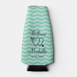 Zickzack Hochzeitsflaschenkühler mit individuellem Flaschenkühler