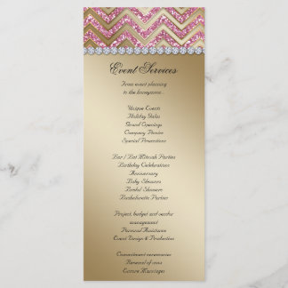 Zickzack Hochzeitskarten Sparkle Gold Pink Programm