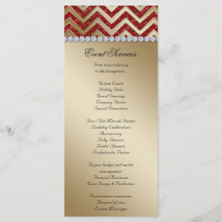Zickzack Hochzeitskarten Sparkle Red Gold Programm