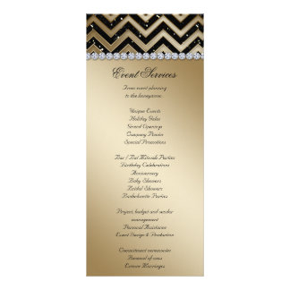 Zickzack Hochzeitskarten Sparkle Schwarzes Gold Werbekarte
