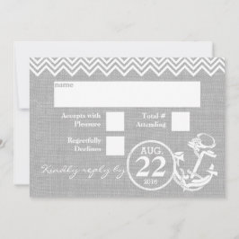 Zickzack Hochzeitsrampe RSVP Karte