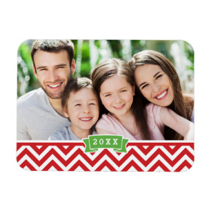 Zickzack Holiday Keepake Foto Magnet