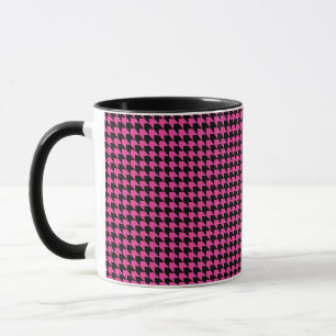 Zickzack Karo Heiß rosa und schwarz Tasse