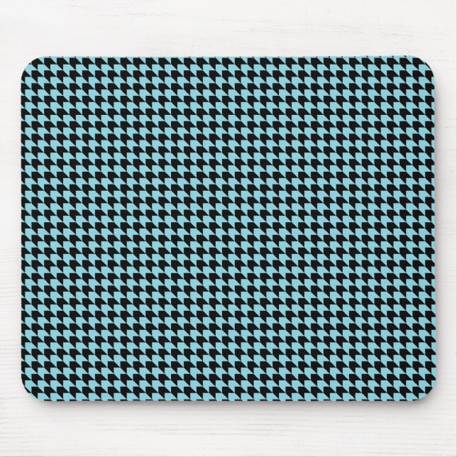 Zickzack Karos Sky und Black Mousepad (Vorne)