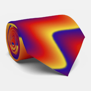 Zickzack-Krawatte, Rot, Blau, gelb Krawatte