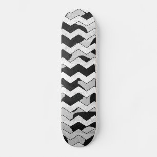 Zickzack Kuh schwarz und weiß Skateboard