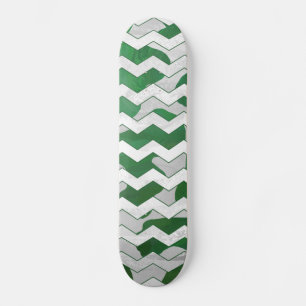 Zickzack Kuhgrün und Weiß Skateboard
