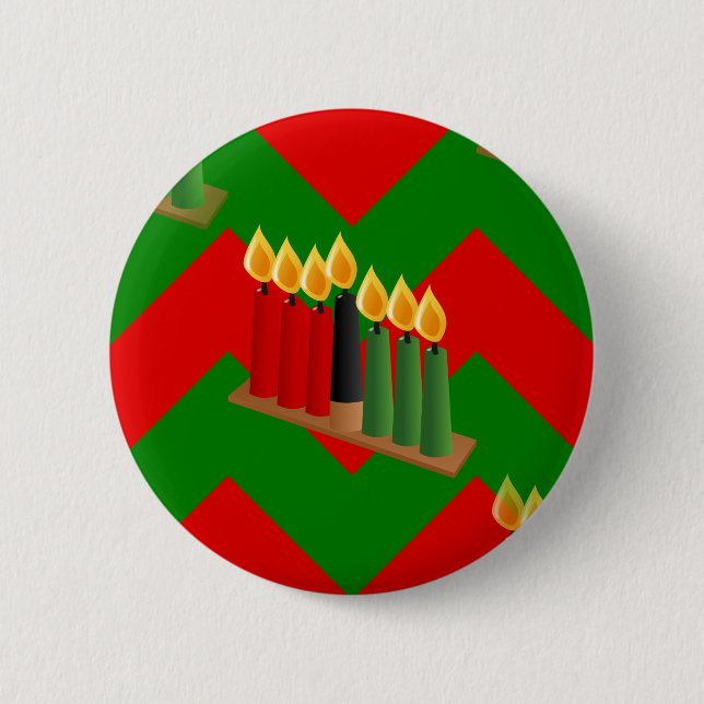 Zickzack Kwanzaa Button (Vorderseite)