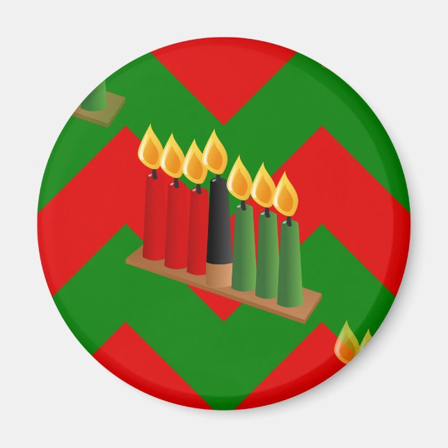 Zickzack Kwanzaa Magnet (Vorne)