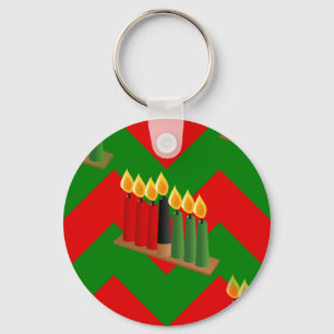 Zickzack Kwanzaa Schlüsselanhänger