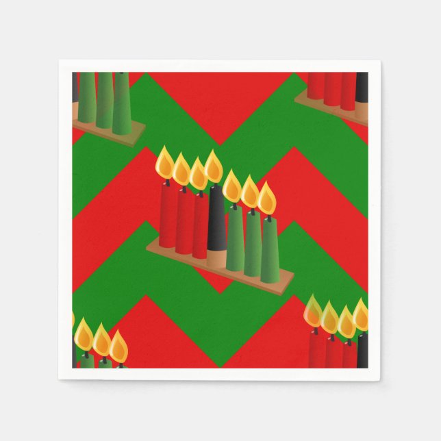 Zickzack Kwanzaa Serviette (Vorderseite)