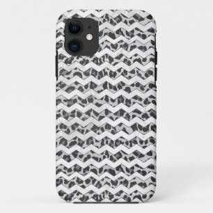 Zickzack Leopard, grau und leicht grau iPhone 11 Hülle
