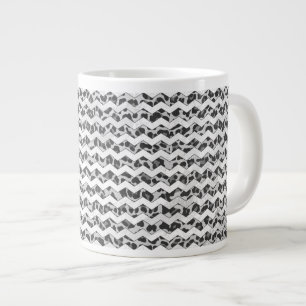 Zickzack Leopard, grau und leicht grau Jumbo-Tasse