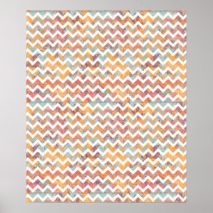 Zickzack Licht mit Kunsthandwerk Poster