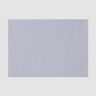 Zickzack Line Tissue Paper - Navy Blue on White Seidenpapier