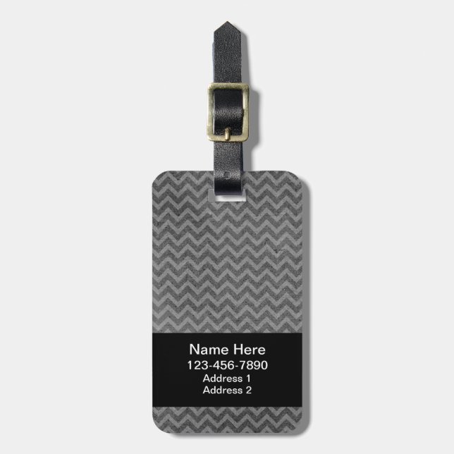 Zickzack Markierung Gepäckanhänger (Vorderseite vertikal)