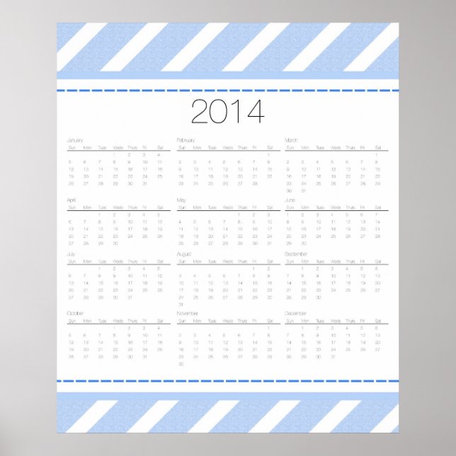 Zickzack Mauerkalender 2014 Poster (Vorne)