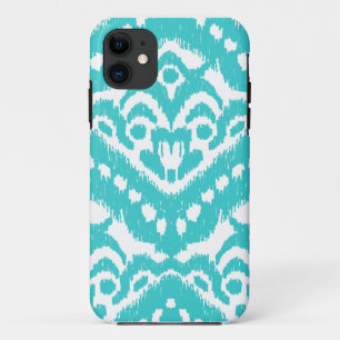 Zickzack Megan Adams Ikat- Türkis iPhone 11 Hülle
