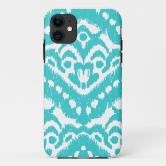 Zickzack Megan Adams Ikat- Türkis iPhone 11 Hülle