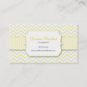 Zickzack modernes stilvolles Gelb Visitenkarte