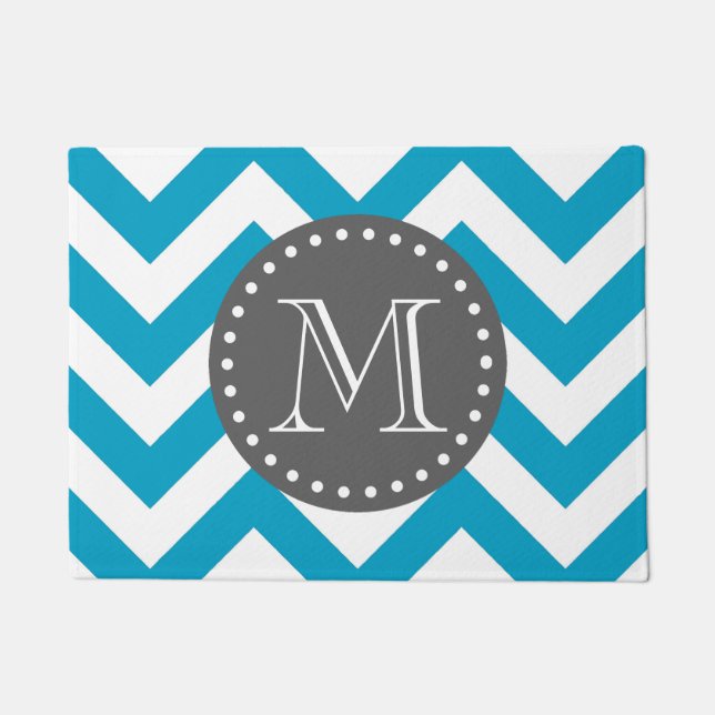 Zickzack Monogram Fußmatte (Vorderseite)