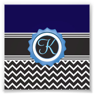 Zickzack Monogramm Fotodruck