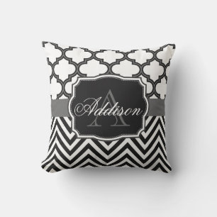 Zickzack Monogramm Kissen